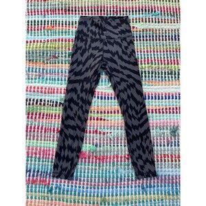 Lululemon Wunder Train HR Tight Everlux LW5CQNS Gray Black Zig Print Size 4